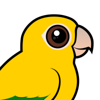 Cute Golden Parakeet by Birdorable