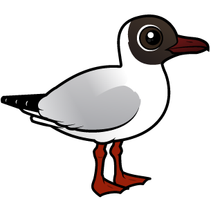 Cute Black-headed Gull by Birdorable